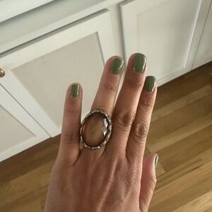 Vintage Semi Precious Gold and Brown Statement Ring